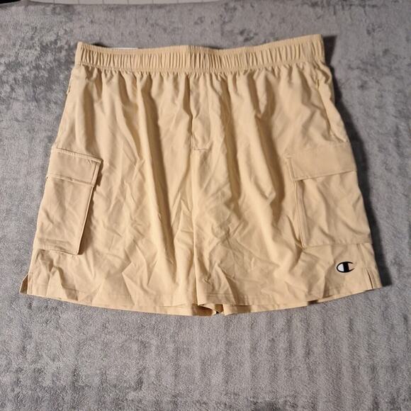 Champion Nylon CargoShorts Light Khaki Draw Stirring Size 2XL - Picture 1 of 7